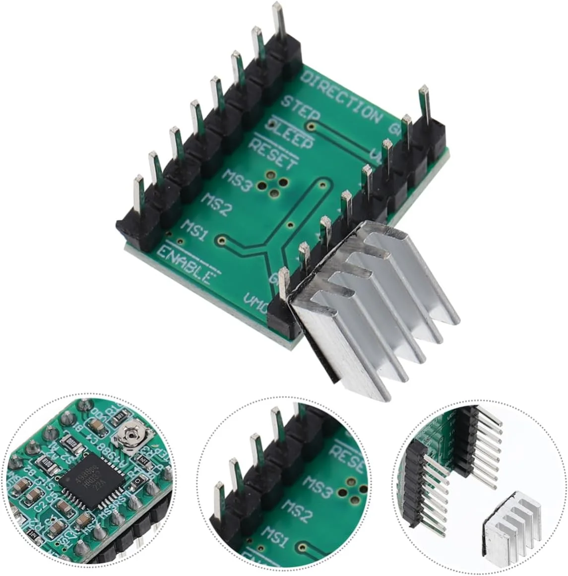 ماژول درایور موتور پله ای 4 عددی برای پرینتر، کنترل میرایی ترکیبی، دارای هیت سینک