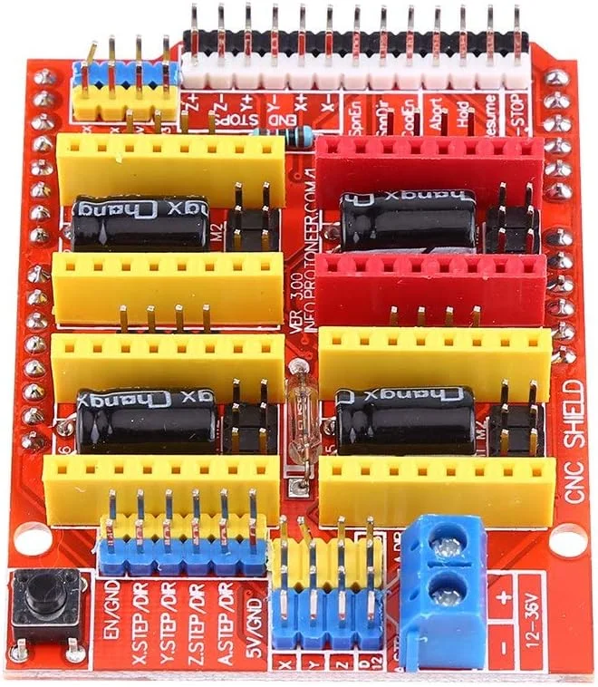 برد توسعه CNC پرینتر سه بعدی Yctze با 4 عدد درایور استپر موتور A4988، برای دستگاه های حکاکی برد توسعه CNC پرینتر سه بعدی Yctze با 4 عدد درایور استپر موتور A4988، برای دستگاه های حکاکی