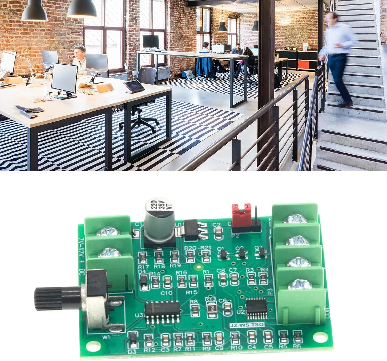 برد درایور موتور براشلس 7V-12V، برد کنترل سرعت، ماژول کنترلر موتور برای موتور هارد درایو