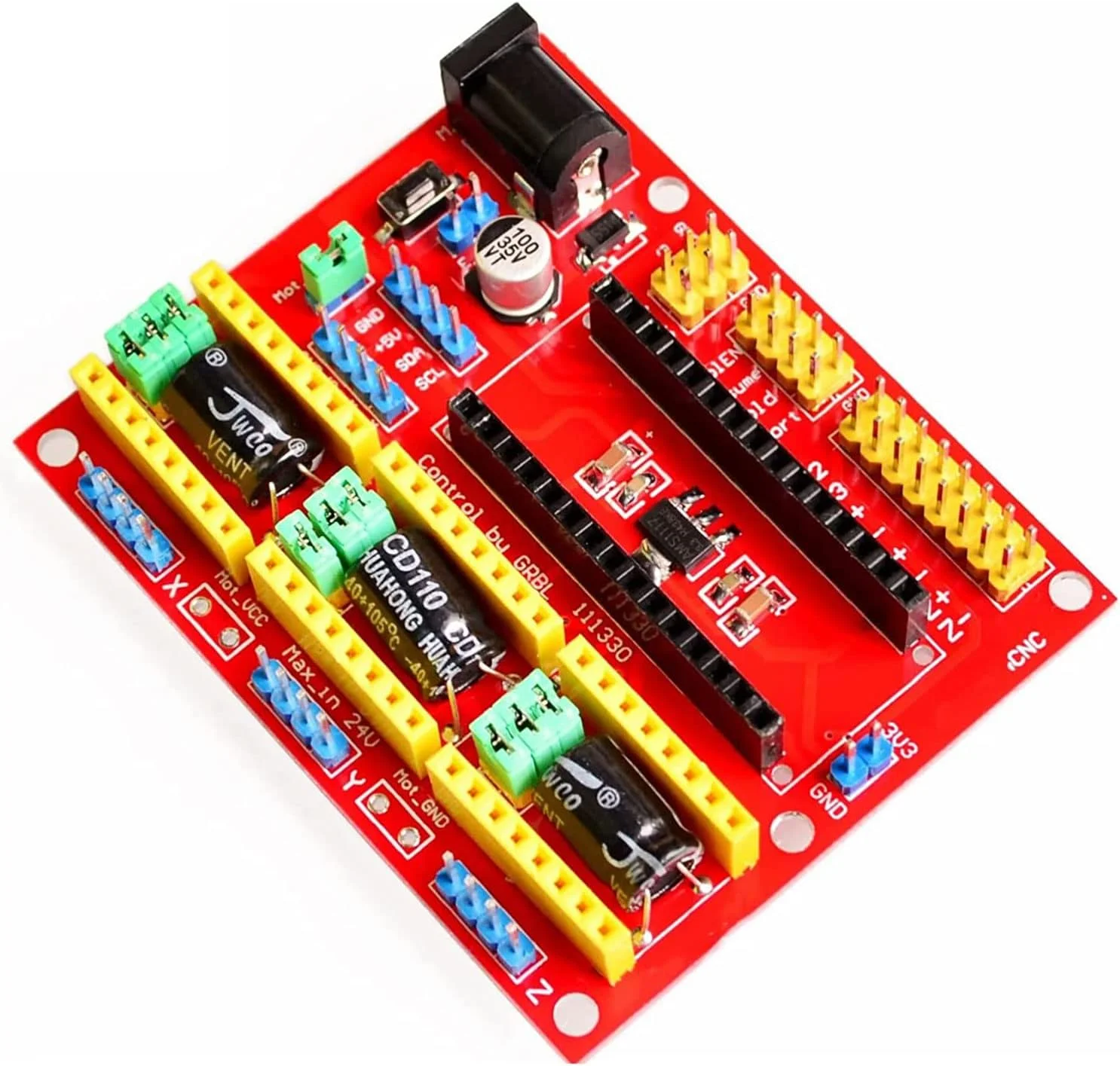 برد توسعه دستگاه حکاکی CNC Shield V4 WWZMDiB برد توسعه درایور A4988 برای آردوینو نانو پرینتر سه بعدی A4988