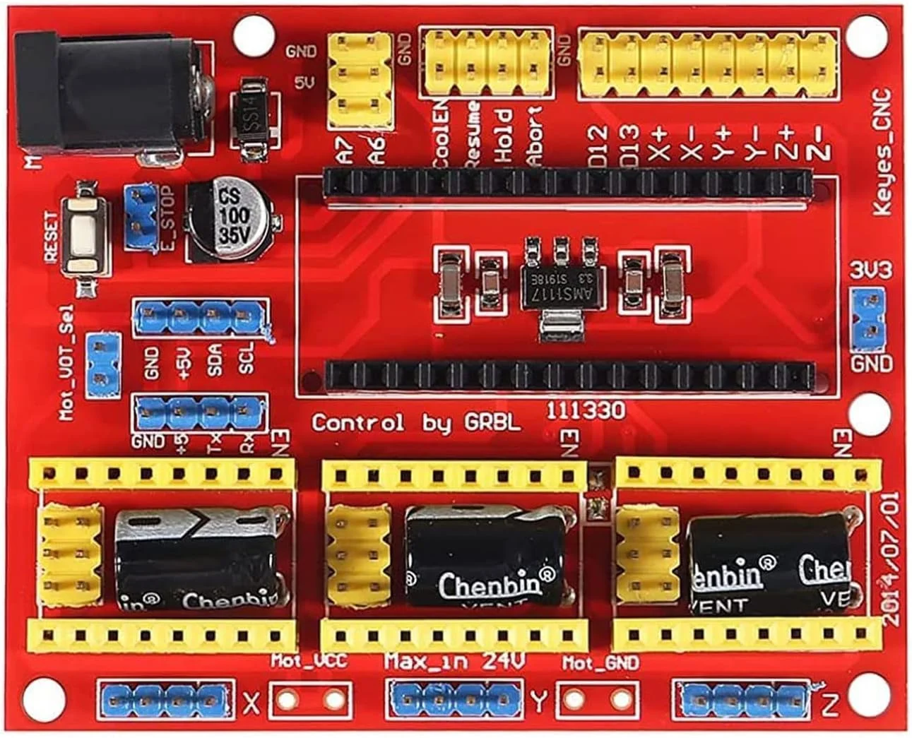 برد توسعه دستگاه حکاکی CNC Shield V4 WWZMDiB برد توسعه درایور A4988 برای آردوینو نانو پرینتر سه بعدی A4988