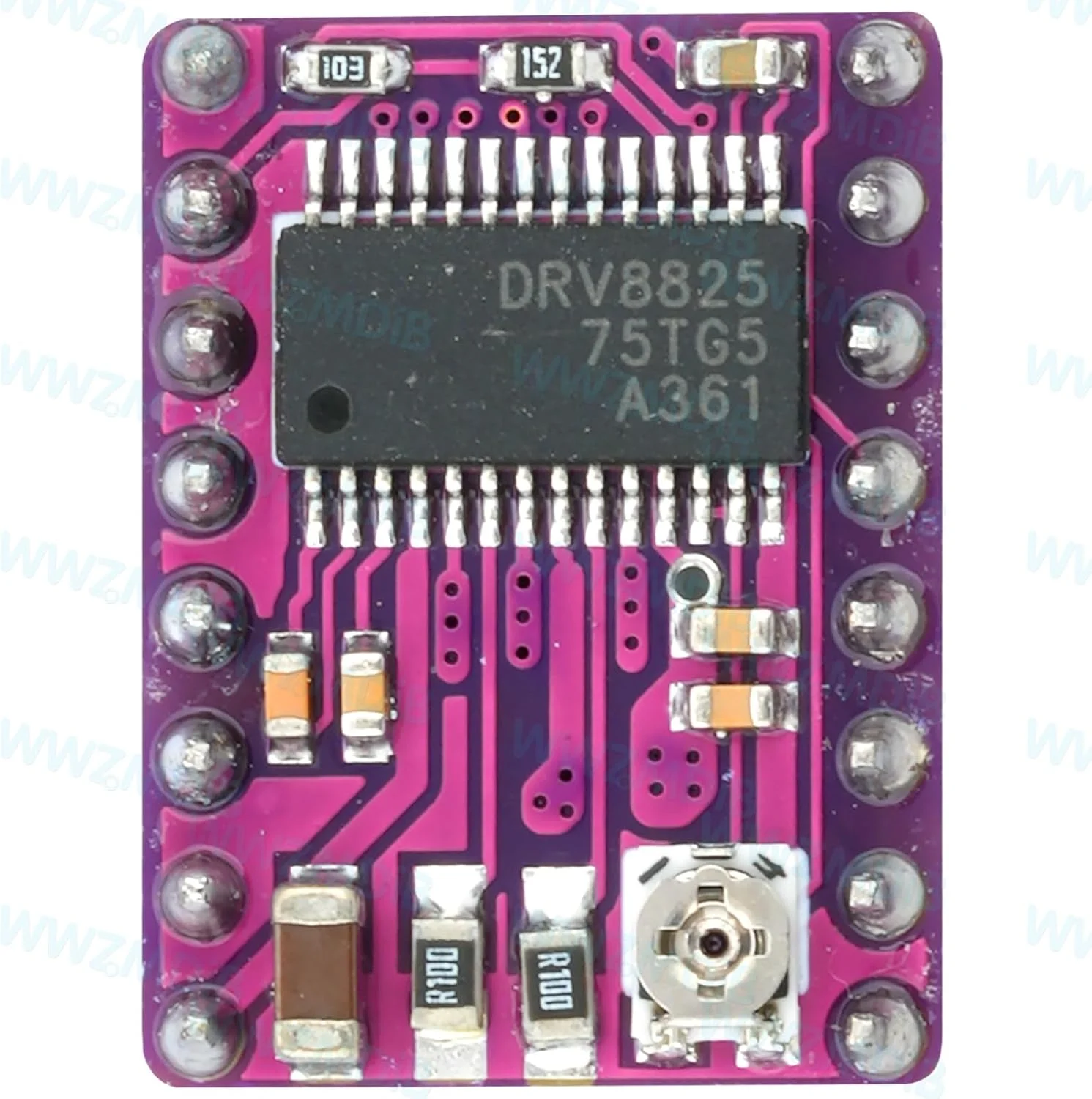 ماژول درایور موتور پله ای WWZMDiB بسته 6 عددی برای پرینتر سه بعدی DRV8825 ماژول درایور موتور پله ای WWZMDiB بسته 6 عددی برای پرینتر سه بعدی DRV8825