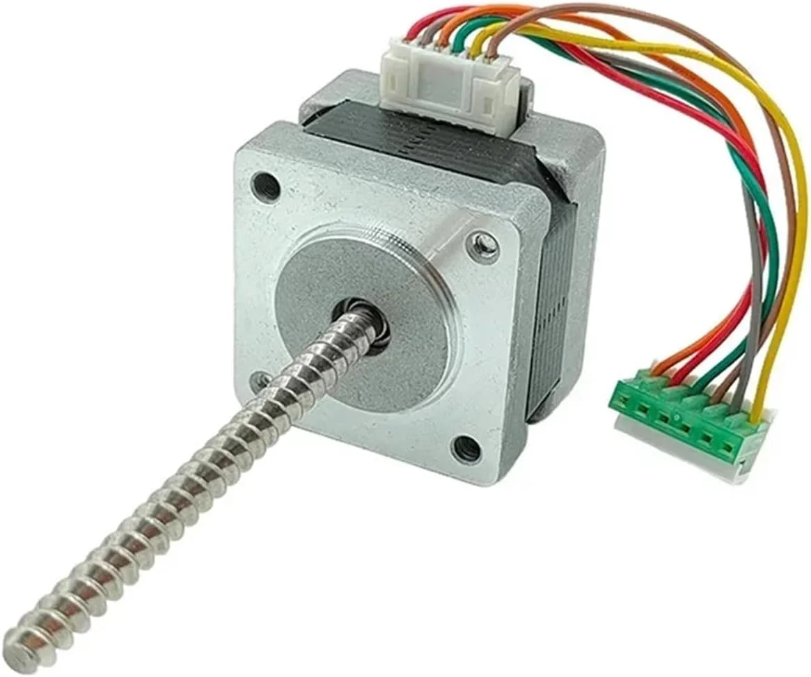 استپر الکترونیکی NEMA14 35MM، 1.8 درجه، 2 فاز، 4 سیم، استپر الکترونیکی، بلبرینگ دوتایی، شفت پیچی بلند 5 میلی متری، مناسب پرینتر سه بعدی DIY برند MAYAIYIN