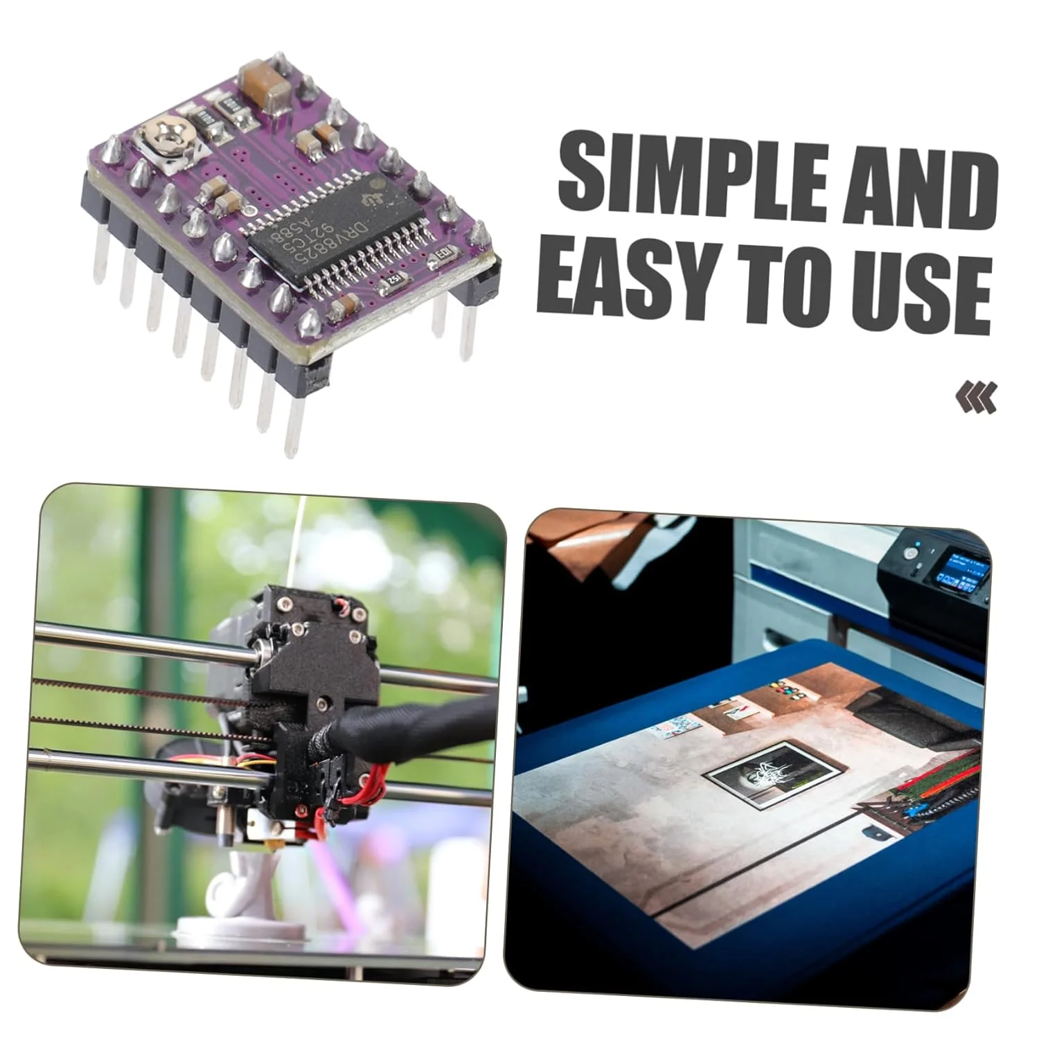 ماژول درایور موتور پله ای با هیت سینک، لوازم جانبی پرینتر سه بعدی، نصب آسان، مناسب برای پروژه های DIY