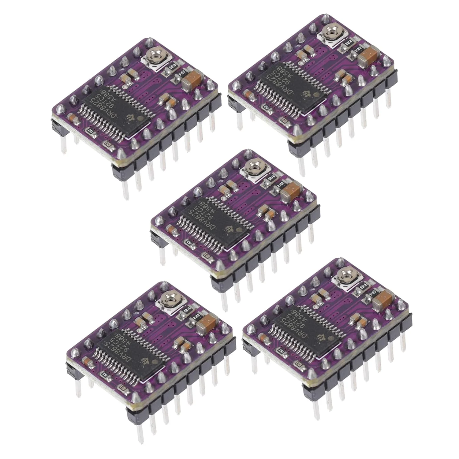 ماژول درایور موتور پله ای با هیت سینک برای پرینتر سه بعدی، سازگار با A4988