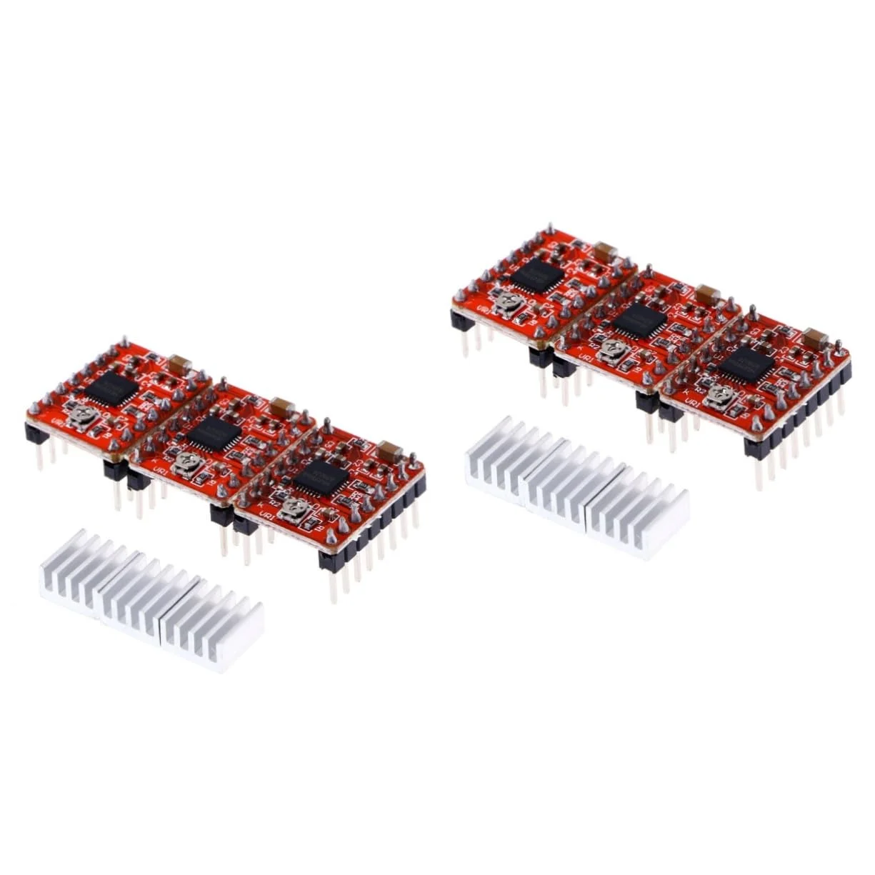 10 عدد ماژول درایور موتور پله ای هیت سینک کنترل درایو موتور برای چاپگر