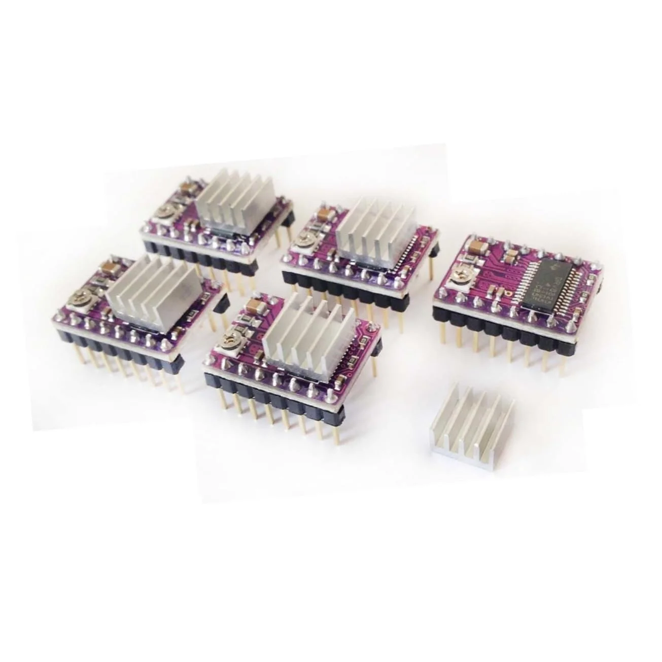 5 عدد ماژول استپر برای کنترل پرینتر، پشتیبانی از رزولوشن تمام استپ و محافظت در برابر افزایش دما