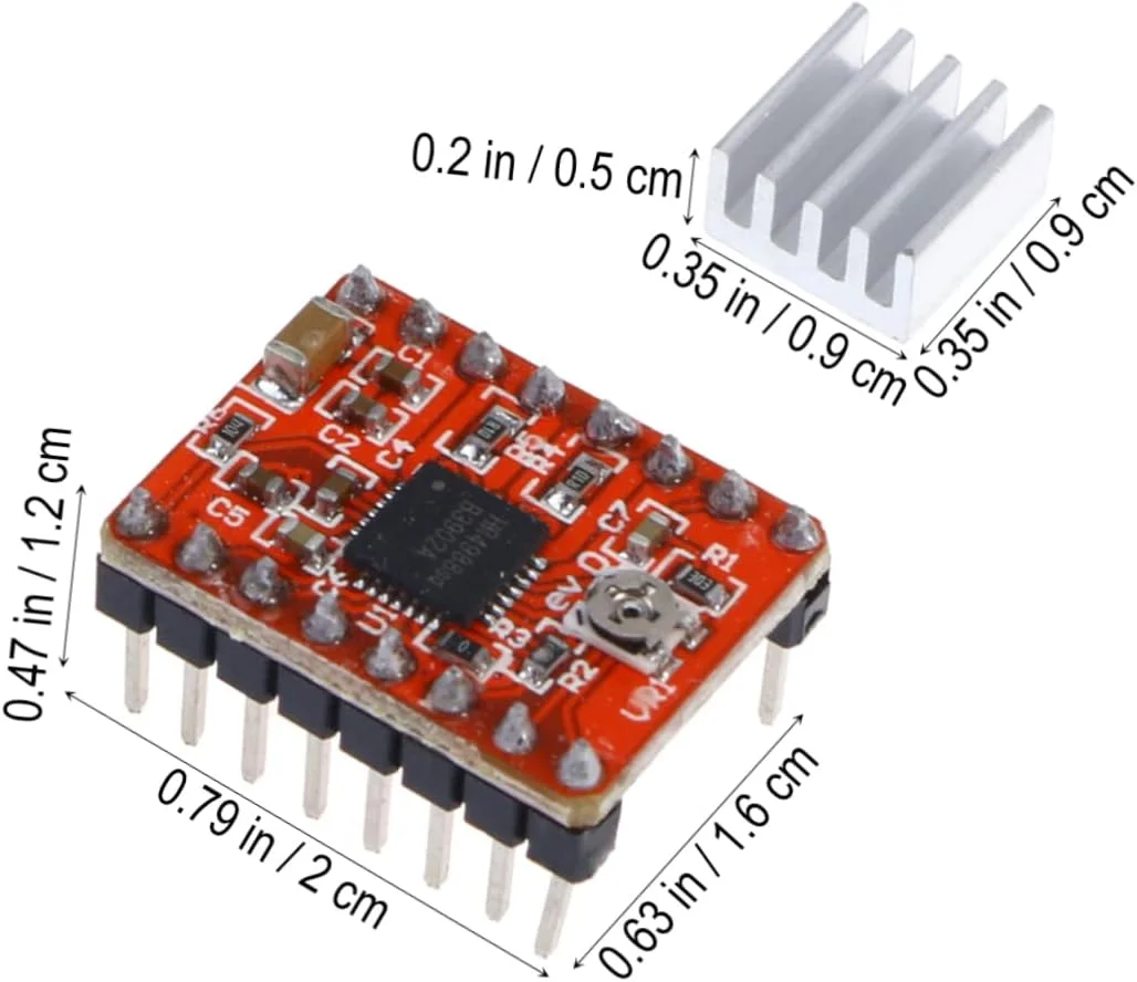 ماژول برد درایور موتور پله ای 9 عددی هیت سینک درایور موتور پله ای برای پرینتر