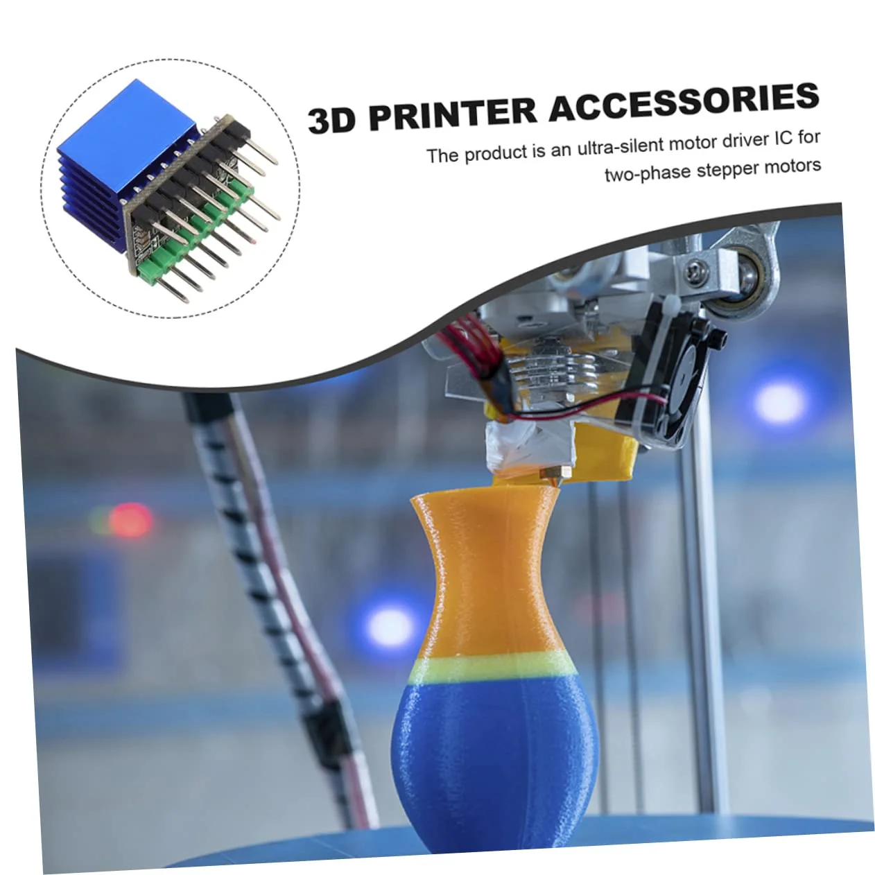 یک ست لوازم جانبی درایور موتور پله ای Unomor برای موتورها، مینی کنترلرهای پله ای، ماژول درایو موتور پله ای پرینتر سه بعدی، ماژول برد کنترلر درایور مادربرد، درایور بی صدا 5 عددی