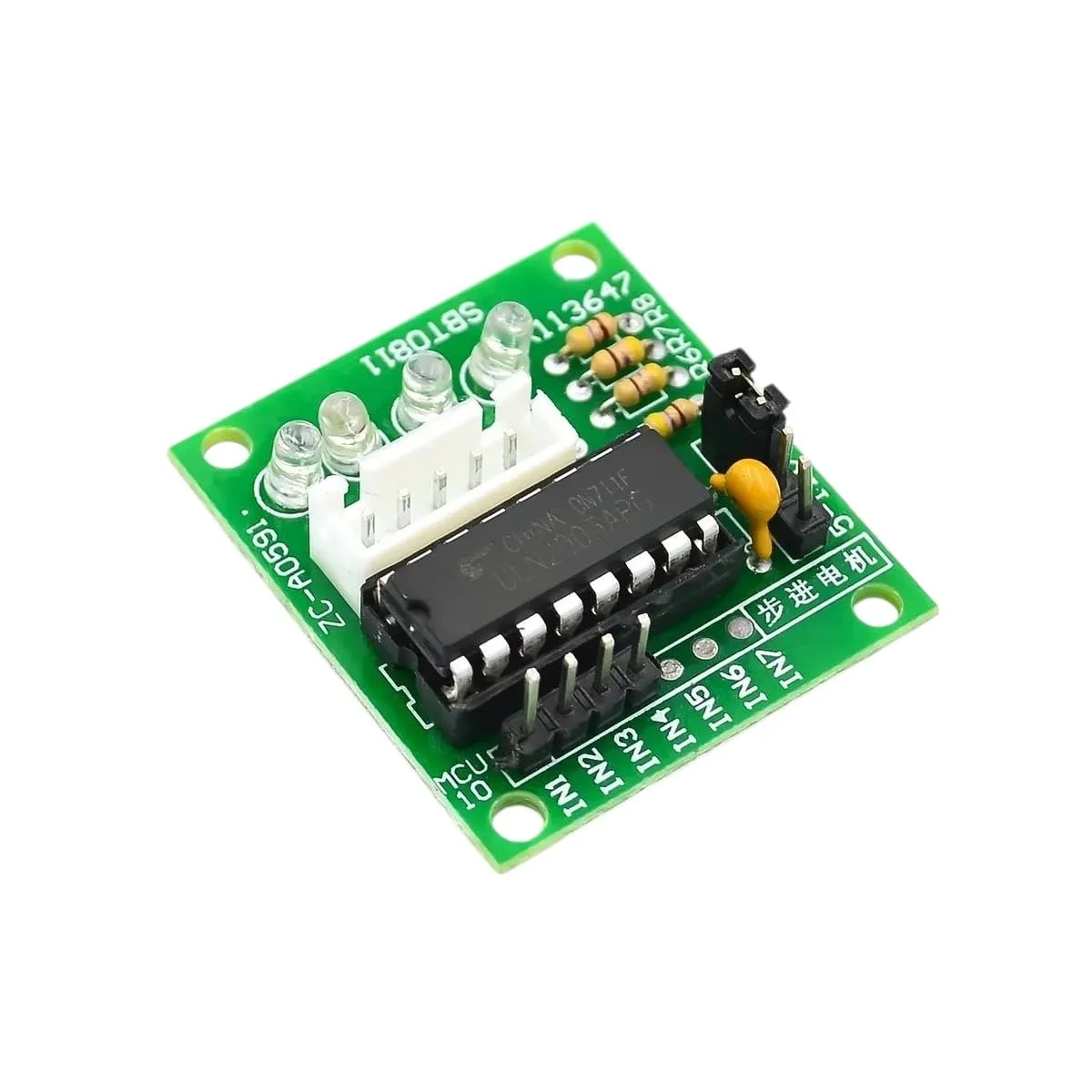 برد درایور Uln2003 | موتور پله ای کاهنده 28Byj - 48 5V 4 فاز DC برای Pic Mcu DIY ماژول تست درایور Uln2003 برای قطعات الکترونیکی قابل اعتماد و دقیق