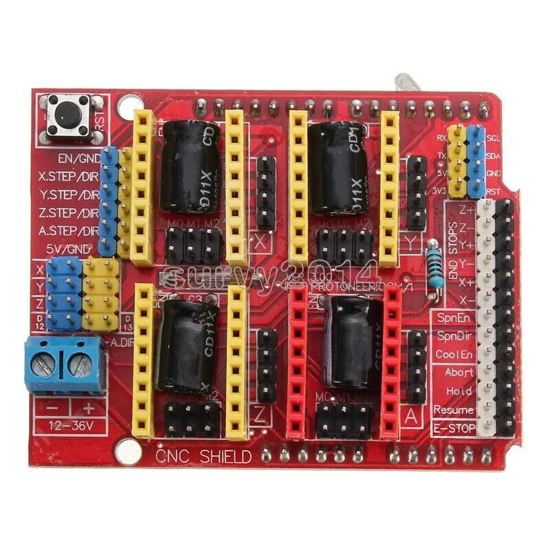 قطعه ابزار Trucgarden برای 2 عدد V3 حکاکی A4988 درایور برد توسعه شیلد CNC پرینتر سه بعدی