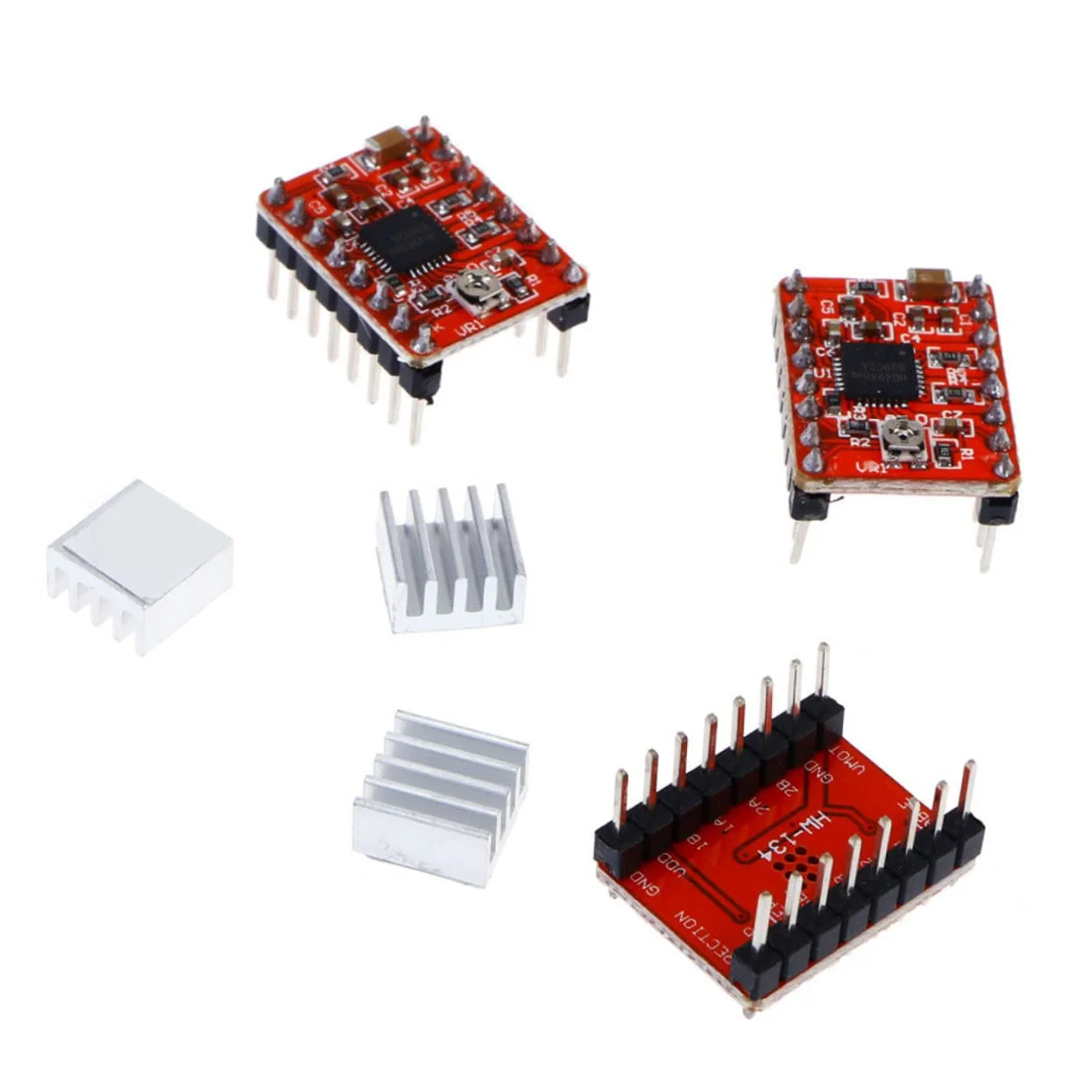 5 عدد هیت سینک ماژول درایور موتور پله ای برای پرینتر با ویژگی حفاظت از ولتاژ بالا و ولتاژ پایین