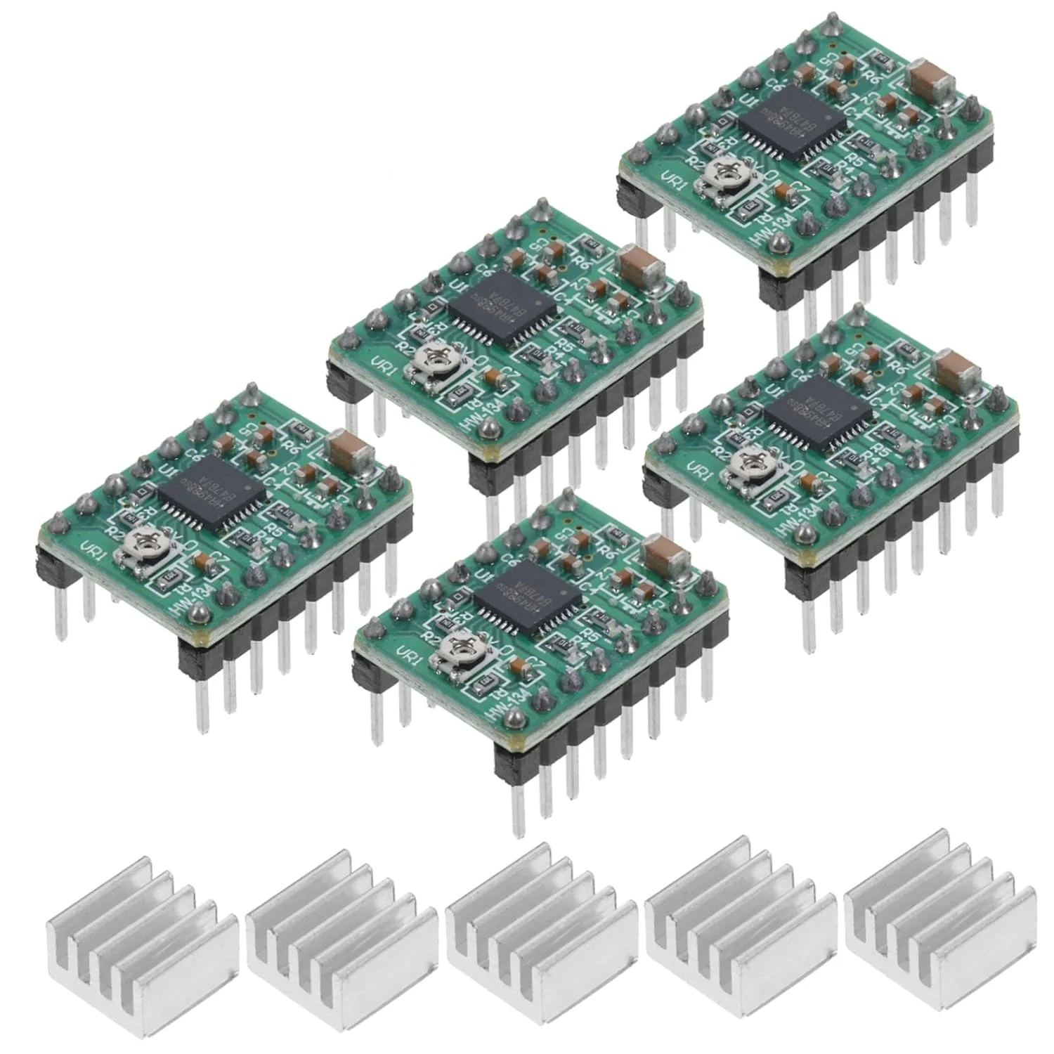 برد درایور موتور پرینتر سه بعدی A4988 با دقت بالا، 5 عددی