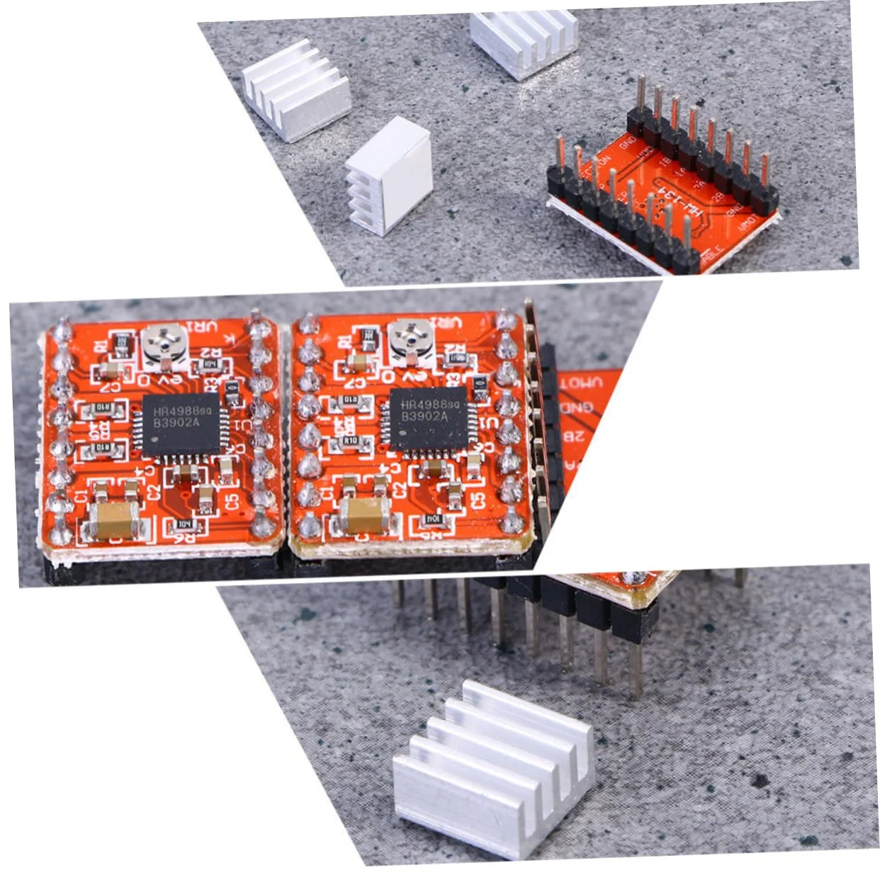 5 عدد هیت سینک ماژول درایور موتور پله ای برای پرینتر با ویژگی حفاظت از ولتاژ بالا و ولتاژ پایین