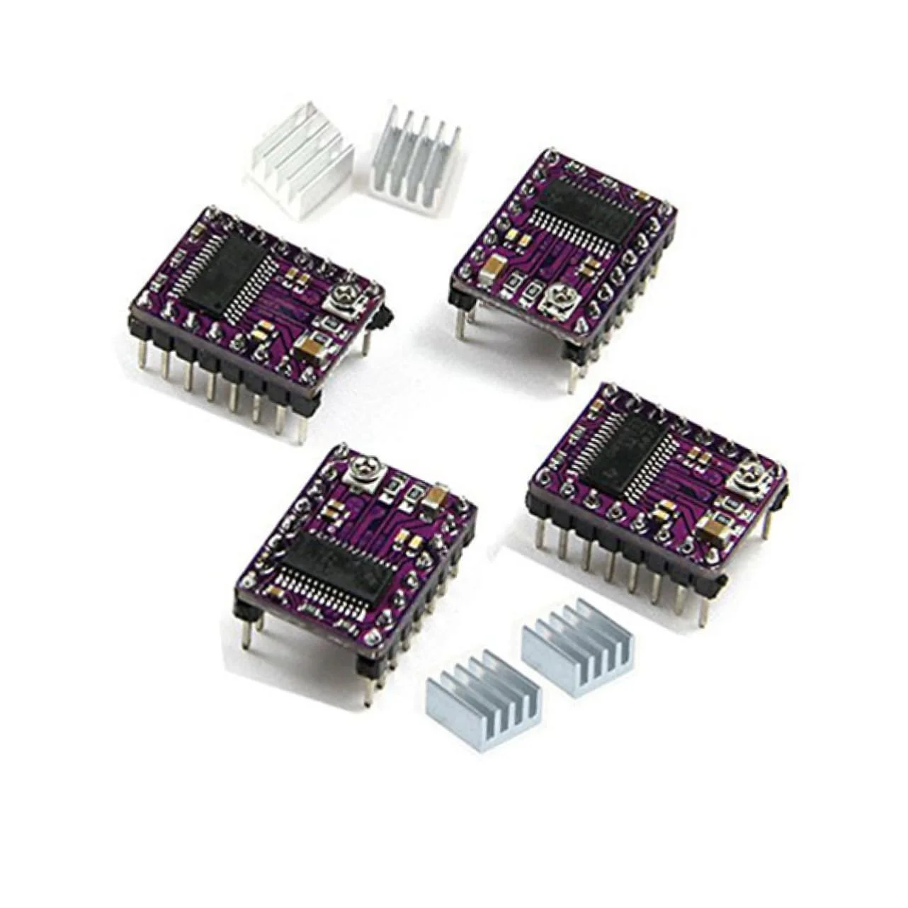 5 عدد ماژول درایور برای پرینتر سه بعدی، هیت سینک 4 لایه، رابط کاربری ساده گام به گام، محافظت در برابر دمای بیش از حد