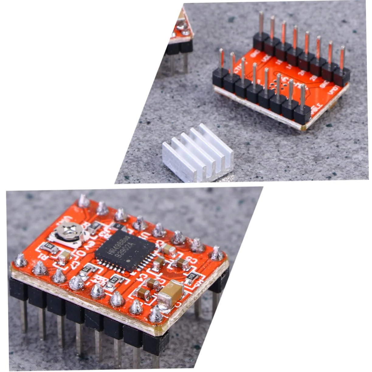 5 عدد هیت سینک ماژول درایور موتور پله ای برای پرینتر با ویژگی حفاظت از ولتاژ بالا و ولتاژ پایین