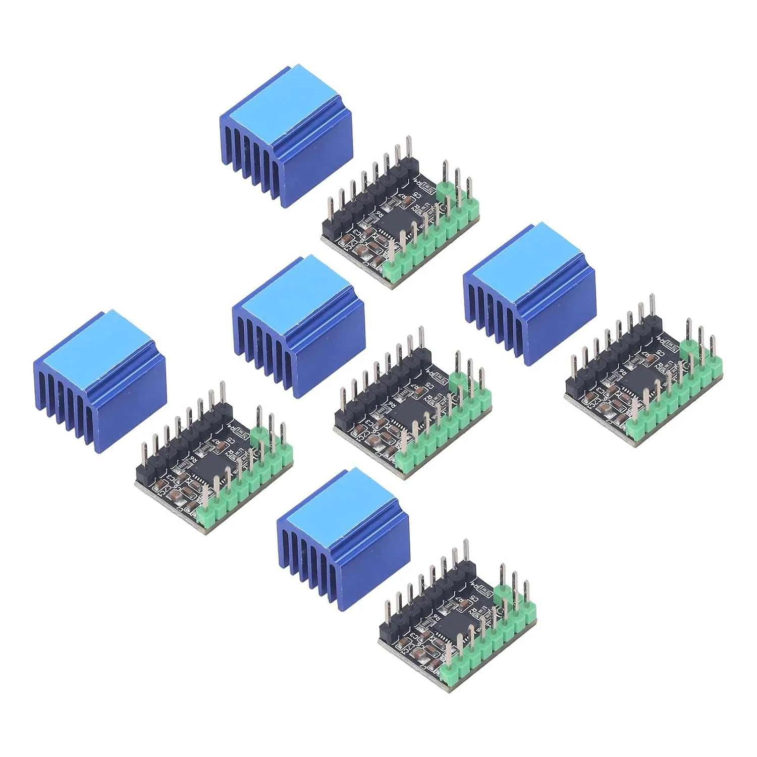 مجموعه 5 عددی درایور موتور پله ای 5.5-28 ولت، ماژول درایور موتور فوق العاده بی صدا با هیت سینک، سازگار با پرینترهای سه بعدی و دستگاه های CNC مجموعه 5 عددی درایور موتور پله ای 5.5-28 ولت، ماژول درایور موتور فوق العاده بی صدا با هیت سینک، سازگار با پرینترهای سه بعدی و دستگاه های CNC