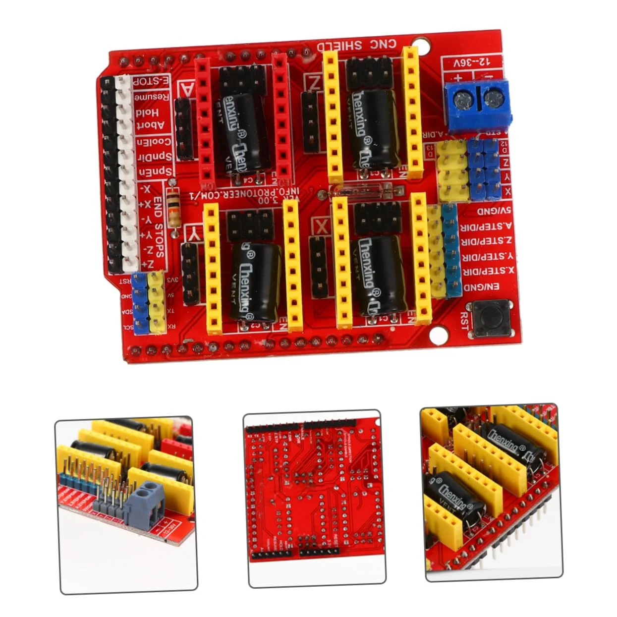 برد توسعه درایور 2 عددی برای پرینترها و دستگاه های CNC، یکسوسازی همزمان، پشتیبانی از PWM Spindle، سازگاری DC برای کاربردهای حکاکی
