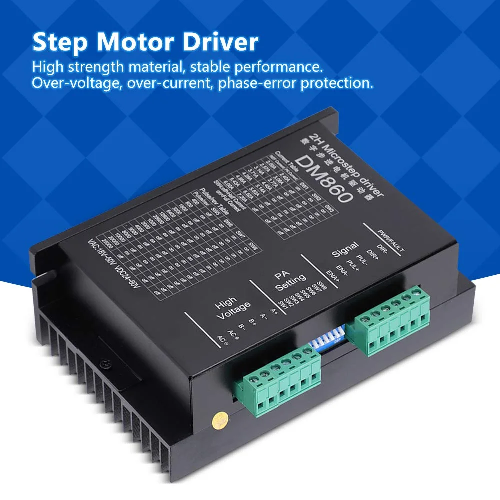 کنترلر درایور موتور پله ای TOPINCN برای پرینتر سه بعدی، درایور موتور پله ای 2 فاز DM860 از حالت PUL/DIR/CW/CCW پشتیبانی می کند