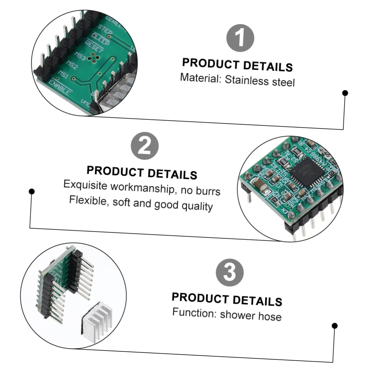 ماژول درایور موتور پله ای Tofficu A4988 برای پرینترهای سه بعدی، کنترل کننده درایو موتور 1 آمپر، مجموعه 4 عددی سازگار با RepRap و RAMPS