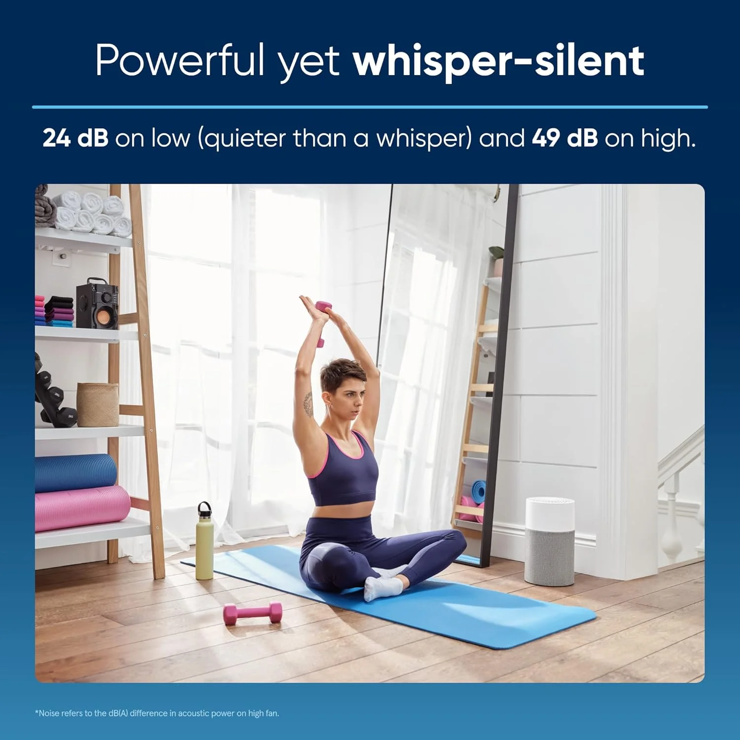 دستگاه تصفیه هوای بلوایر مناسب اتاق خواب، اتاق کوچک، خانه، حیوانات خانگی، آلرژی، تمیز کننده هوا، تصفیه کننده هوا برای گرد و غبار، اتاق کودک، مدل Blue Pure 511