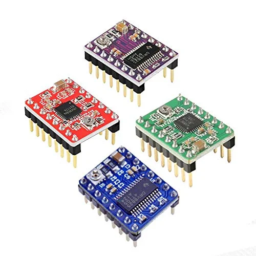 قطعات و لوازم جانبی پرینتر سه بعدی Lysee - درایور موتور پله ای A4988 DRV8825 با هیت سینک قطعات پرینتر سه بعدی StepStick Carrier Reprap RAMPS 1.4 1.5 1.6 MKS GEN V1.4 Board - (رنگ: DRV8825 بنفش)