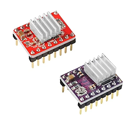 قطعات و لوازم جانبی پرینتر سه بعدی Lysee - درایور موتور پله ای SIMAX3D DRV8825 A4988 StepStick با هیت سینک Reprap Ramps 1.4/1.5/1.6 MKS GEN V1.4 Board - (سایز: 1 عدد، رنگ: سبز A4988)