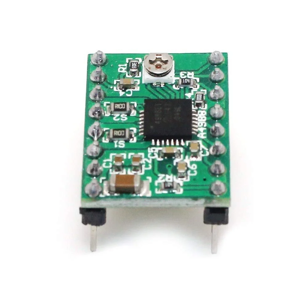 قطعات و لوازم جانبی پرینتر سه بعدی Lysee - 5 عدد ماژول درایور موتور پله ای StepStick A4988 سبز + هیت سینک پرینتر سه بعدی Reprap