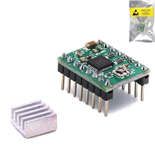 قطعات و لوازم جانبی پرینتر سه بعدی - درایور پرینتر سه بعدی MEGA DRV8825 A4988 درایور موتور پله ای 42 ماژول برد توسعه کنترل برای R3 Ramps1.4 DIY - (رنگ: 5 ست A4988 سبز)