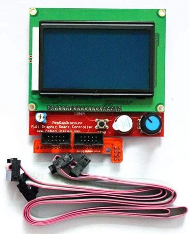 کیت قطعات پرینتر سه بعدی شامل کنترلر USB R3 RAMPS 1.4، ماژول درایور استپر DRV8825 و کنترلر LCD 12864