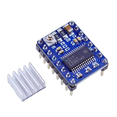 قطعات و لوازم جانبی پرینتر سه بعدی Lysee - درایور استپر موتور A4988 Reprap جدید + هیت سینک با برچسب - (اندازه: قرمز با هیت سینک)