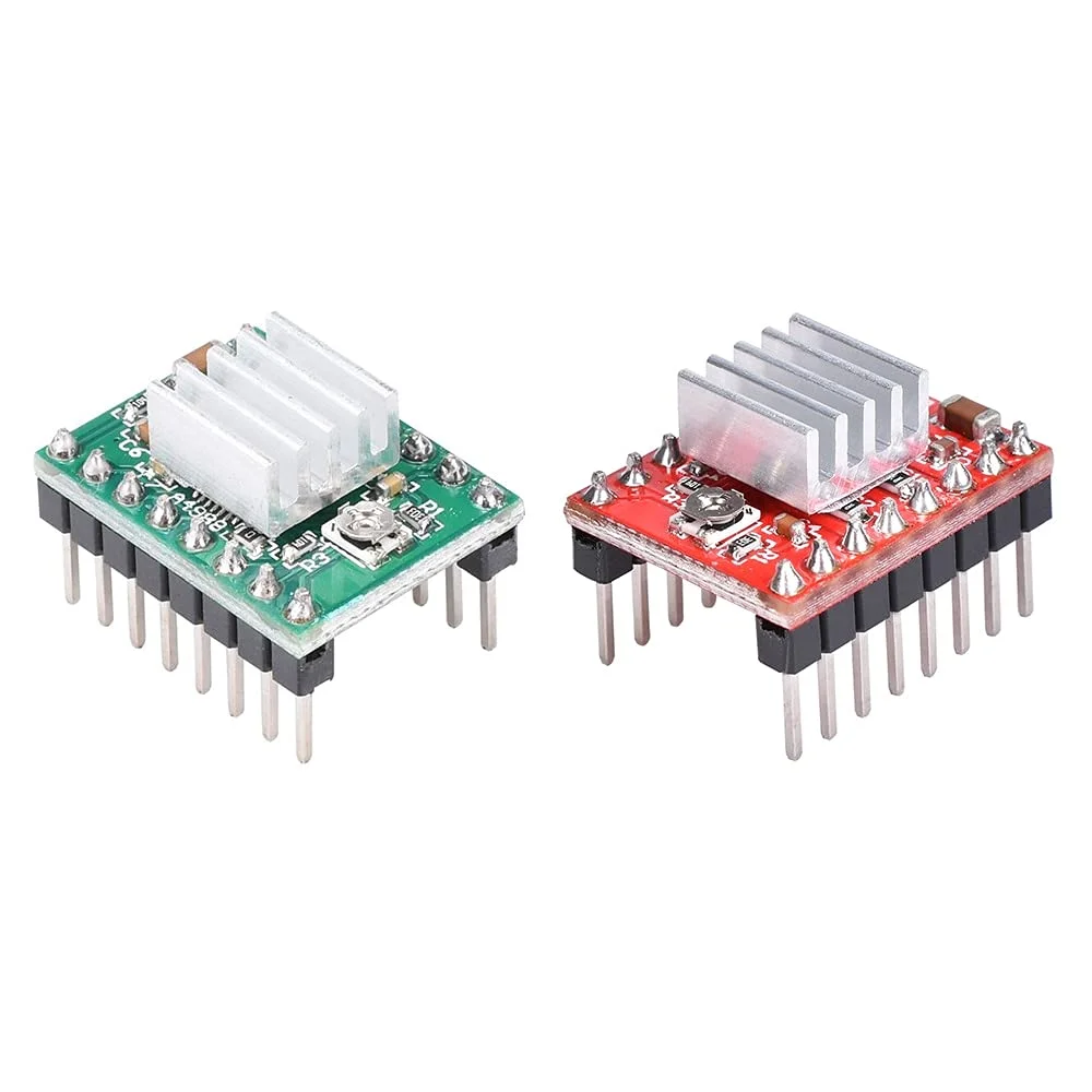 قطعات و لوازم جانبی پرینتر سه بعدی - درایور موتور پله ای Bigtree4988 Reprap A4988 Stepstick 2A با هیت سینک حداکثر 16 میکرو استپ موتور - (سایز: 5 عدد، رنگ: سبز)