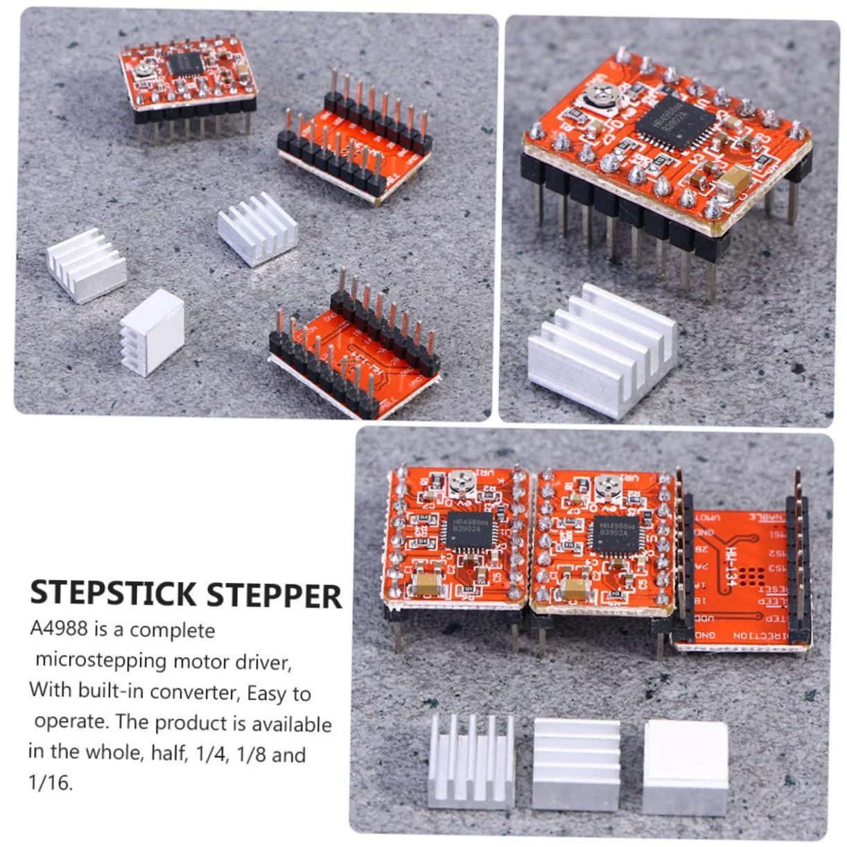 ماژول برد درایور موتور پله ای GLEAVI مدل 15 عددی با کنترل تمام مرحله ماژول برد درایور موتور پله ای GLEAVI مدل 15 عددی با کنترل تمام مرحله