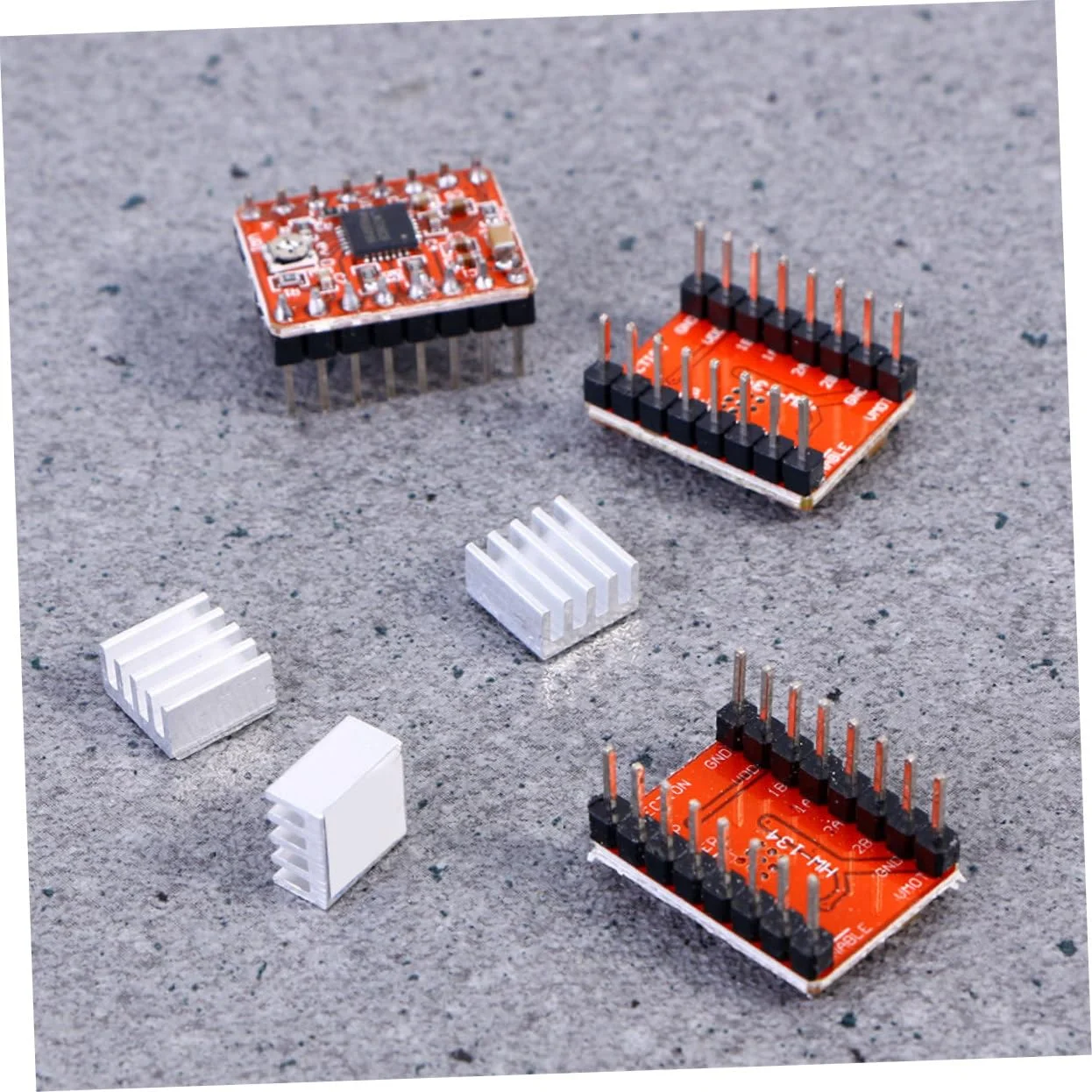 GLEAVI 2 ست برد کنترلر درایور موتور پله ای ماژول A4988 برای نرخ پله بالا 5 عدد * 2