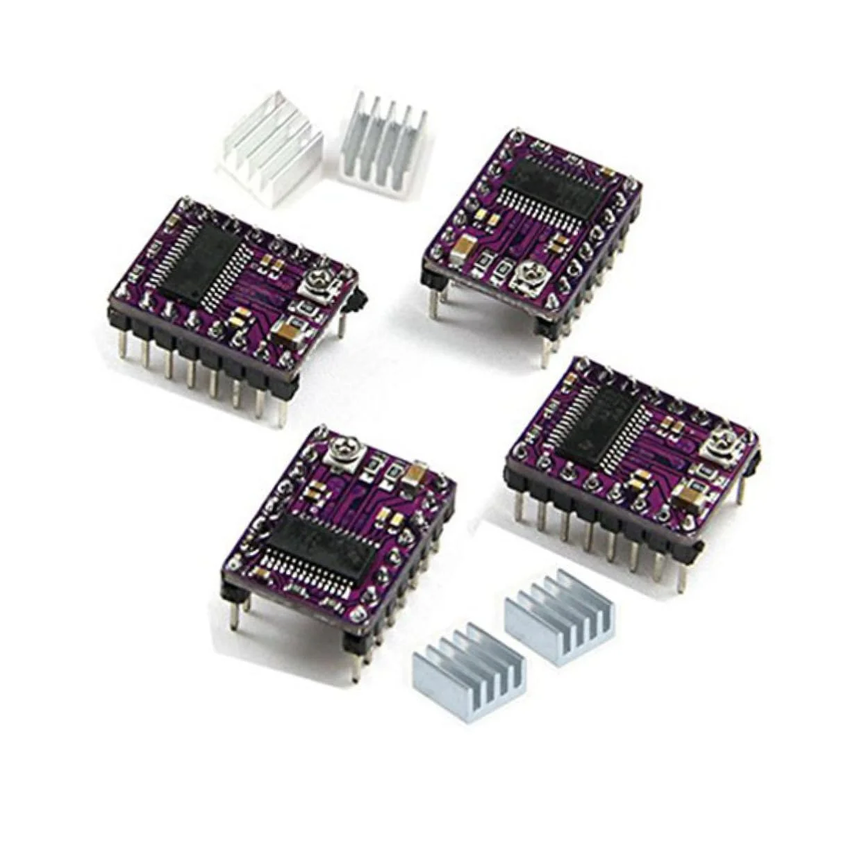 ماژول درایور موتور پله ای GLEAVI، محافظت در برابر دمای بیش از حد، سازگار با پرینتر PCB Reprap، بسته 5 عددی ماژول درایور موتور پله ای GLEAVI، محافظت در برابر دمای بیش از حد، سازگار با پرینتر PCB Reprap، بسته 5 عددی