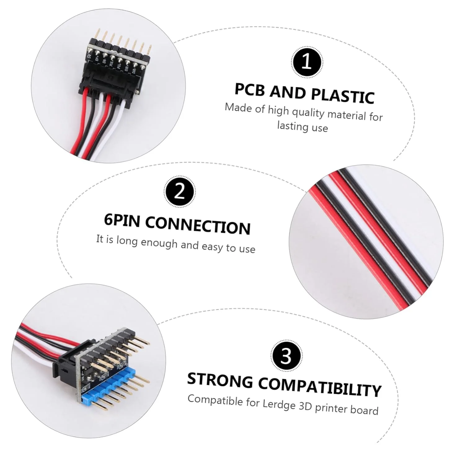 برد ماژول سوئیچینگ قدرت بالا اکسترنال GLEAVI برای آداپتور پرینتر سازگار با برد اصلی پرینتر Lerdge، برد درایور برای جایگزینی لوازم جانبی موتورها به همراه کابل