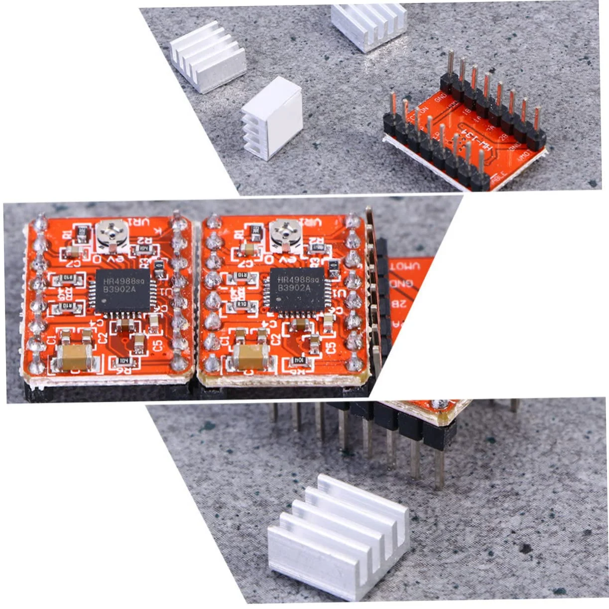 ماژول درایور موتور پله ای A4988 برای لوازم جانبی پرینتر سه بعدی، 5 عددی ماژول درایور موتور پله ای A4988 برای لوازم جانبی پرینتر سه بعدی، 5 عددی