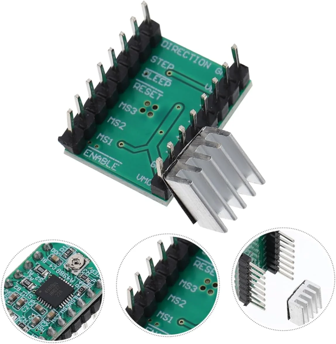 ماژول درایور موتور پله ای بی صدا Gadpiparty، متریال منتخب برای پرینتر سه بعدی، پایداری بالا، 2 ست (4 عدد * 2) ماژول درایور موتور پله ای بی صدا Gadpiparty، متریال منتخب برای پرینتر سه بعدی، پایداری بالا، 2 ست (4 عدد * 2)