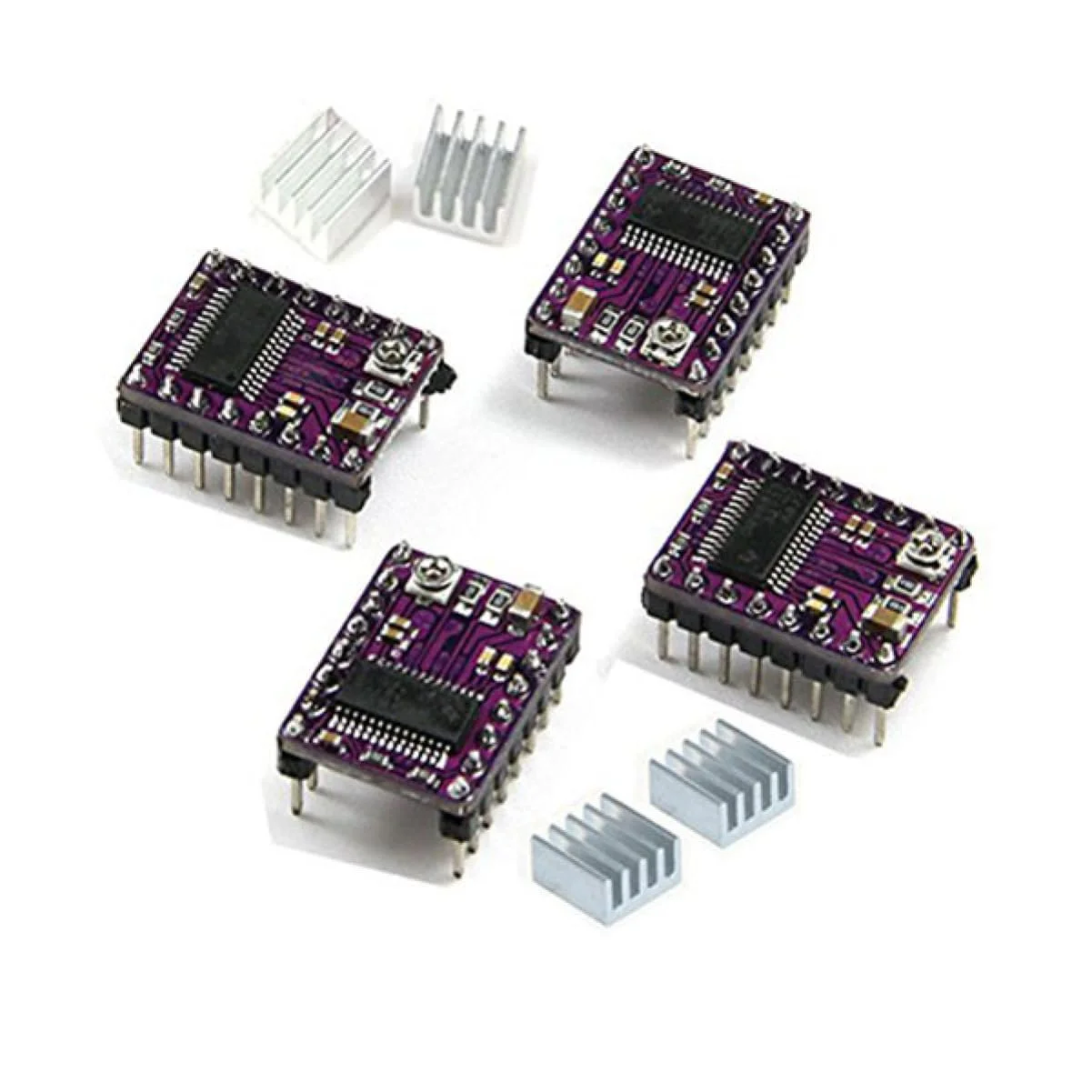 ماژول درایور موتور پله ای 5 عددی برای پرینتر Reprap سازگار با PCB هیت سینک سیستم های رابط مستقیم کنترل سرعت PWM