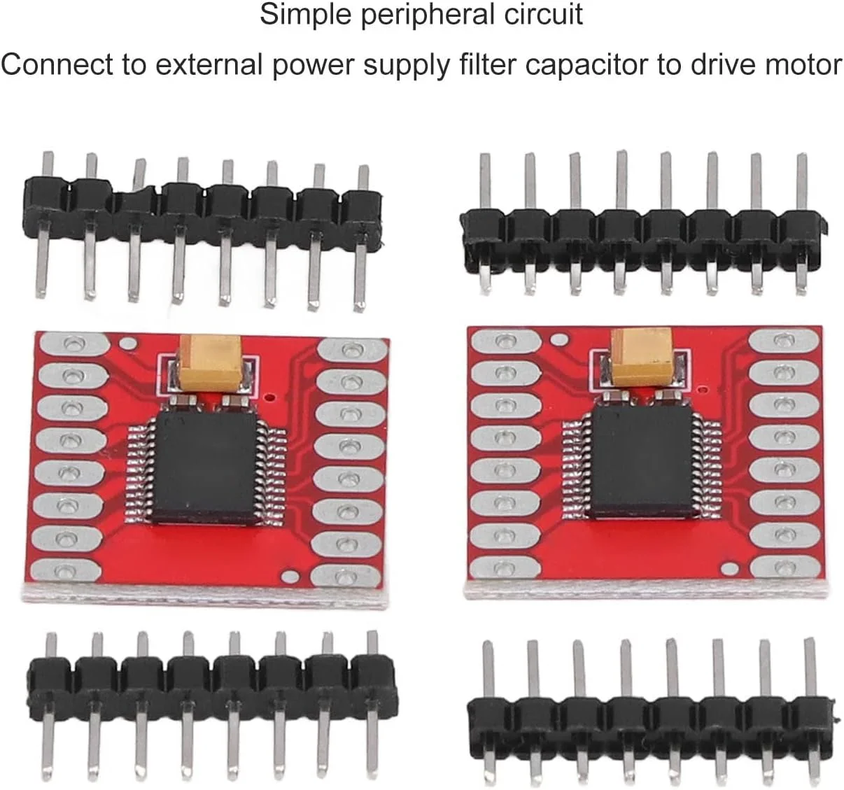 ماژول درایو موتور FLEXMAN، برد کنترلر درایور موتور گیربکس جریان خروجی پل H تکی با هدر پین برای پرینتر (2 عدد)