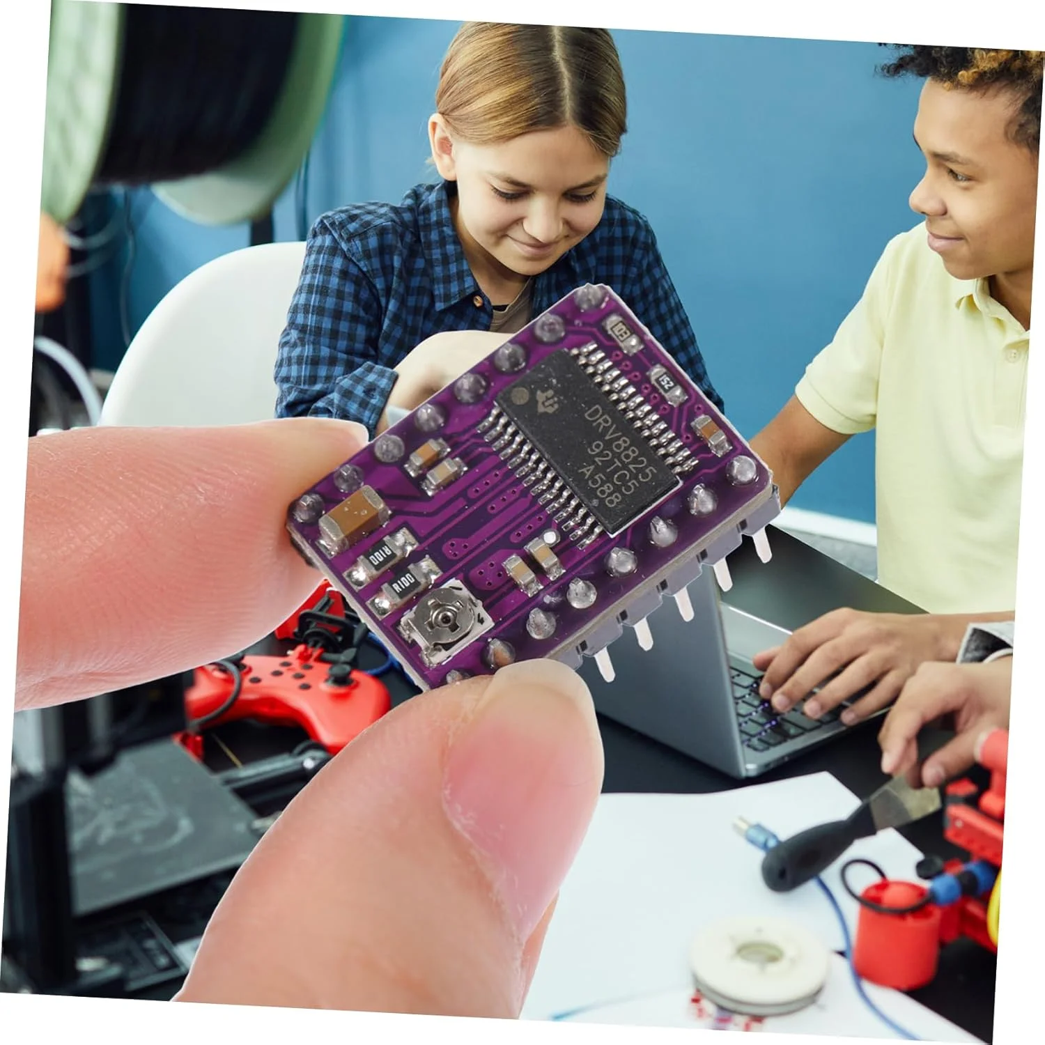 درایور موتور پله ای با عملکرد بهبود یافته برای پرینتر سه بعدی به همراه هیت سینک، پشتیبانی از رمپ 1.4