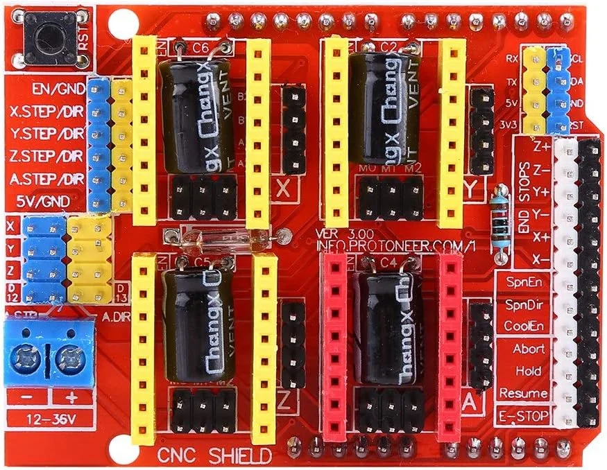 برد توسعه V3.0، برد توسعه CNC، درایور استپر A4988 قرمز GRBL 0.8 برد توسعه CNC برای دستگاه حکاکی درایور پرینتر سه بعدی