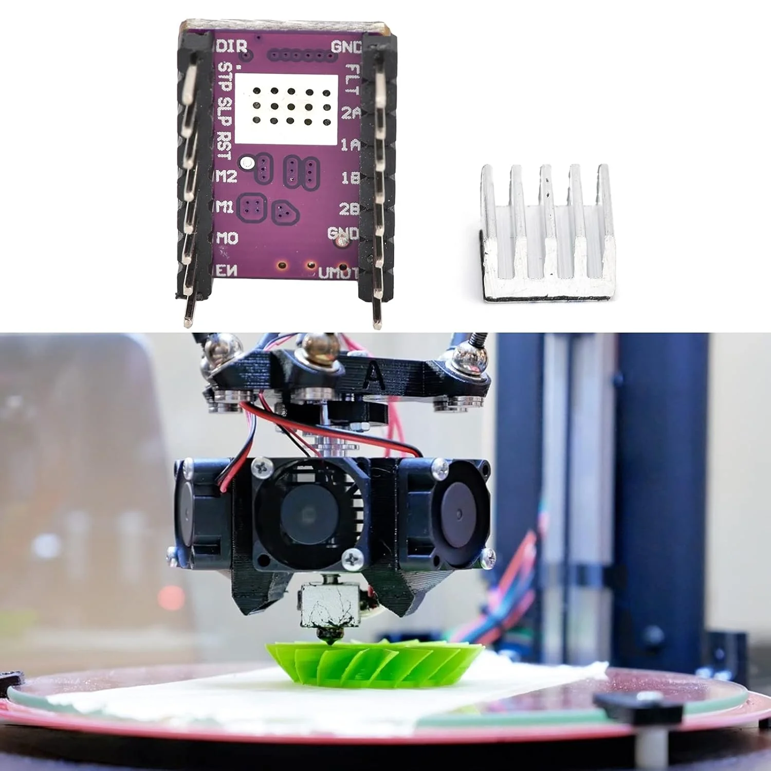 ماژول درایور موتور پله‌ای Eujgoov DRV8825 برای پرینتر سه بعدی به همراه هیت سینک