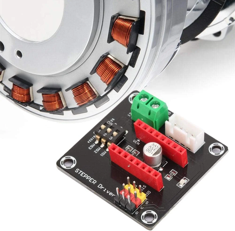 برد توسعه درایور موتور پله ای 42 با سوئیچ DIP و کانکتور برق ترمینال، مناسب برای درایو موتور پله ای 42، پرینترهای سه بعدی و پروژه های DIY