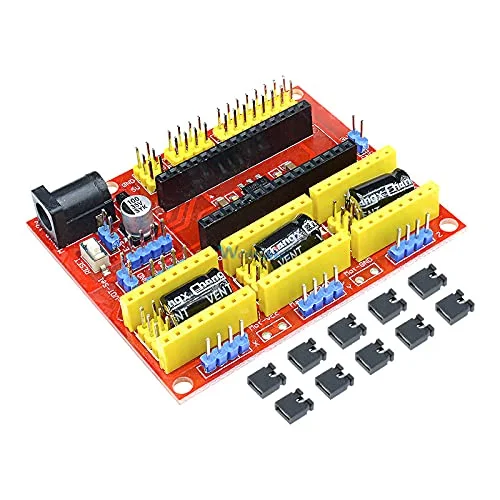 شیلد CNC V4 دستگاه حکاکی سازگار با Nano 3.0 / برد توسعه درایور A4988 برای کیت DIY پرینتر سه بعدی
