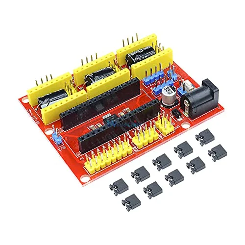 شیلد CNC V4 دستگاه حکاکی سازگار با Nano 3.0 / برد توسعه درایور A4988 برای کیت DIY پرینتر سه بعدی