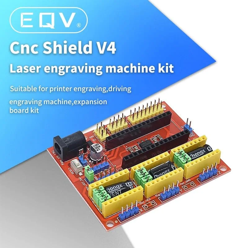 برد توسعه ماژول دستگاه حکاکی CNC Shield V3 V4 مدل 2024 سازگار با Nano 3.0 / درایور A4988 برای لوازم جانبی کیت DIY پرینتر سه بعدی