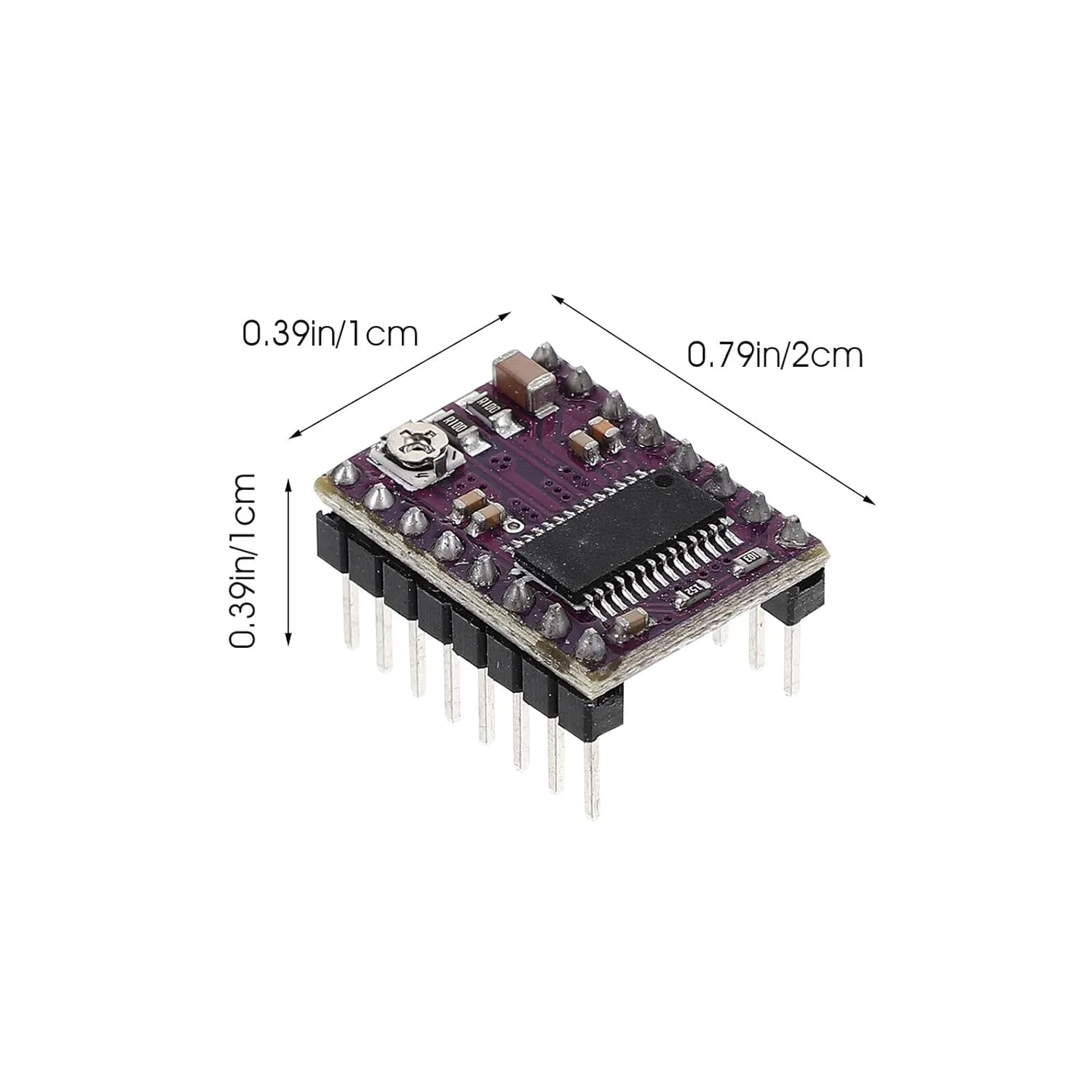 مجموعه 5 عددی ماژول درایور موتور پله ای برای دستگاه های CNC چاپگر با هیت سینک کوچک PCB، پشتیبانی از شش رزولوشن پله ای از کامل تا میکروپله ای