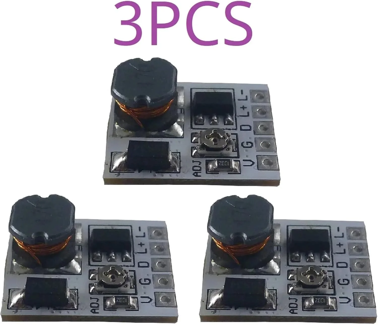 ماژول درایور LED کاهنده جریان ثابت 22 وات DC 6-24V با قابلیت تنظیم نور 5000:1 به همراه کلید روشن/خاموش PWM - 3 عدد