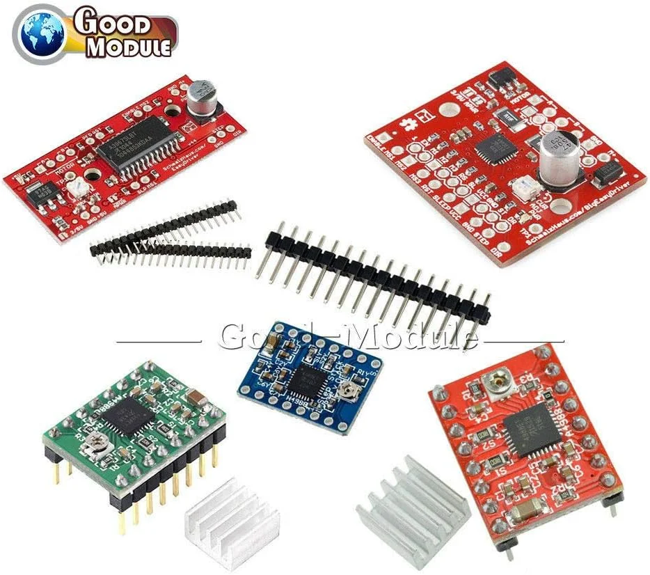 برد درایور موتور پله ای A3967 A4988 Easy Driver برای آردوینو پرینتر سه بعدی - (مدل: A4988 قرمز)